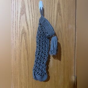 Crochet Boho Grocery Bag Holder Handmade